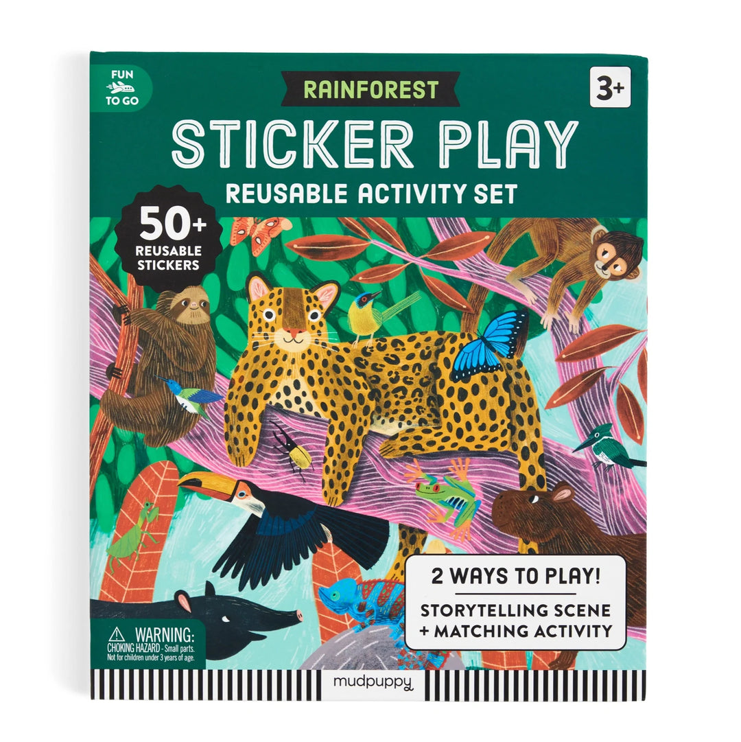 Mudpuppy | Herbruikbare Stickeractiviteitenset | Regenwoud | 3+