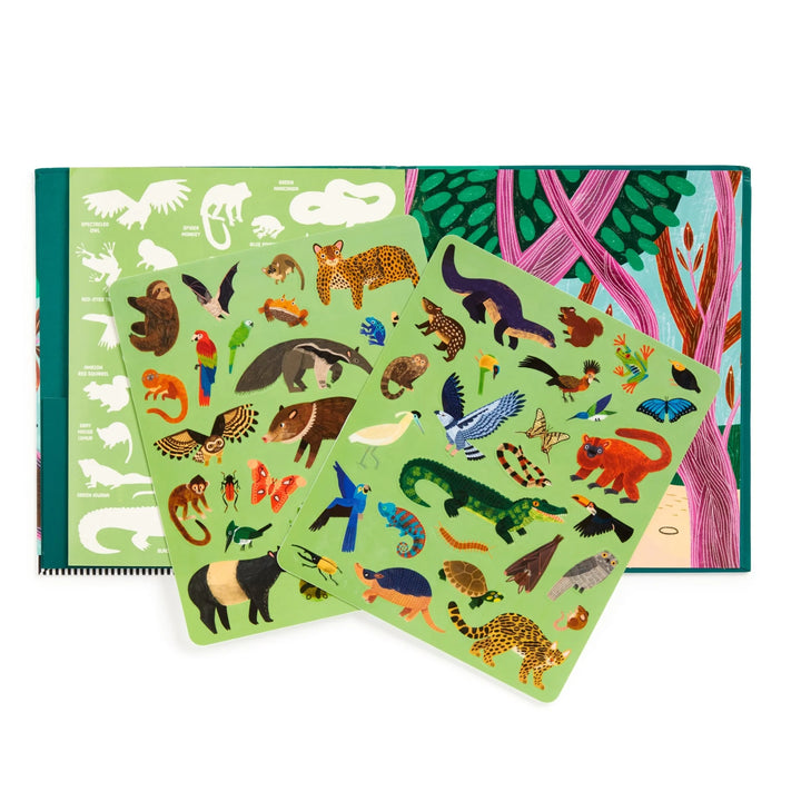 Mudpuppy | Herbruikbare Stickeractiviteitenset | Regenwoud | 3+
