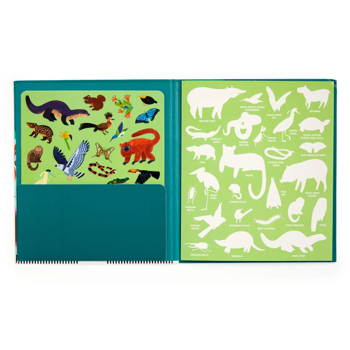 Mudpuppy | Herbruikbare Stickeractiviteitenset | Regenwoud | 3+