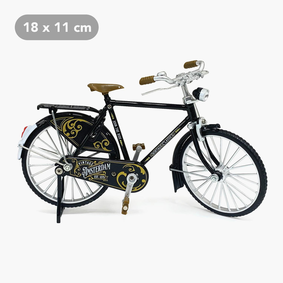 Vintage Fietsje | Amsterdam | Zwart | 18 x 11 cm
