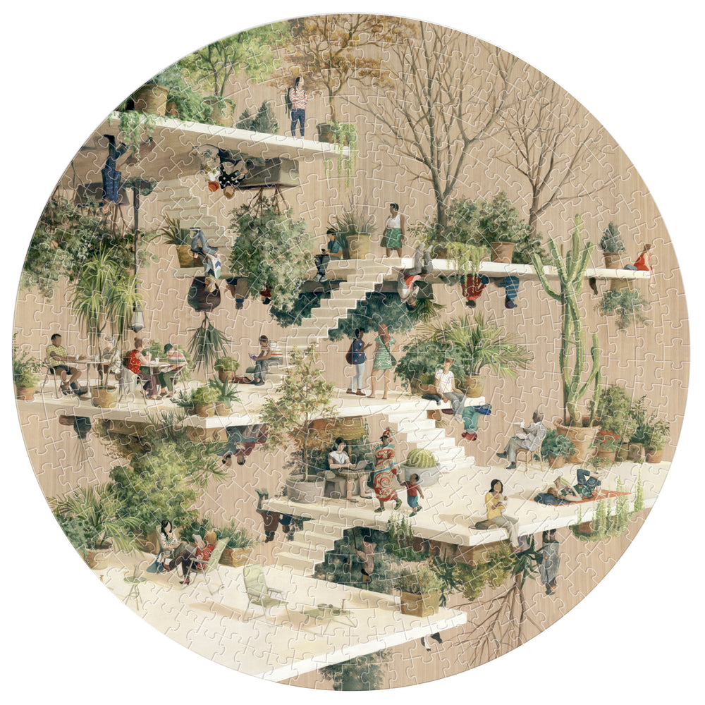 Complete round artwork of the Gravity puzzle by Cinta Vidal