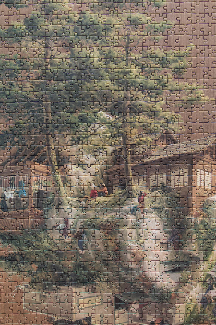 Completed Londji Japanese Rock puzzle measuring 46 × 65 cm