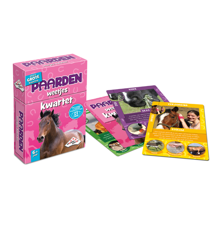 Boîte et cartes du jeu de familles Identity Games Chevaux
