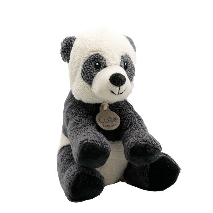 Cute by Felix knuffel Peter de panda met biologisch katoen, vooraanzicht