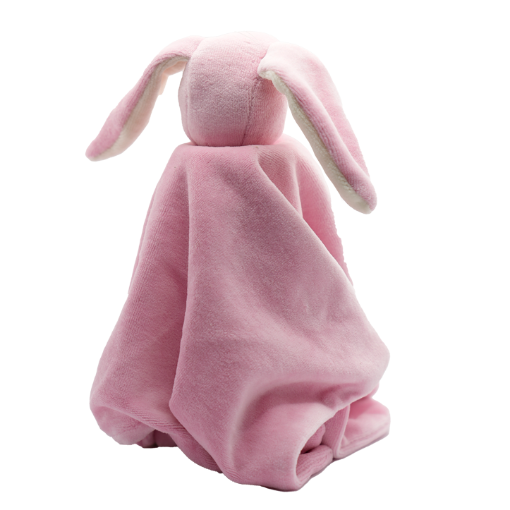 Cute by Felix knuffeldoekje Peter het roze konijn, achterkant