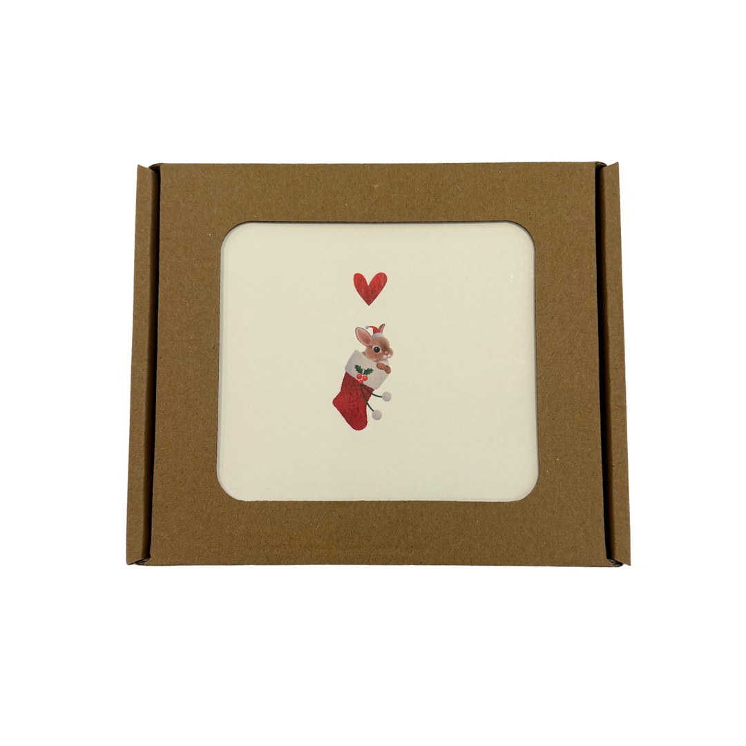 Yon | Hartjes | Kerstdoos # 6 | 8 wenskaarten met envelop