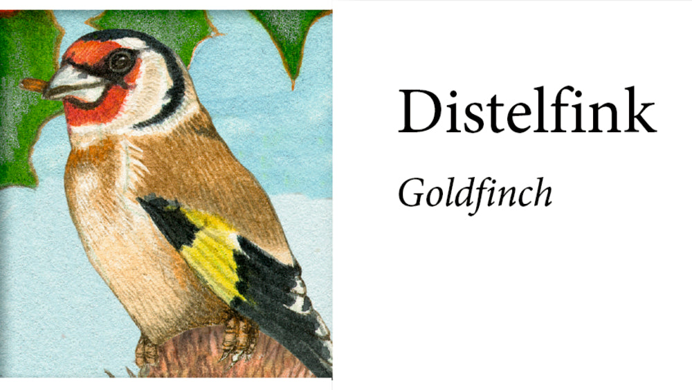 Detail van een putter op de vogeladventskalender