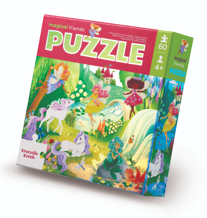 Crocodile Creek | Holographic Puzzle | Magical Friends | 60 stukjes | 4+