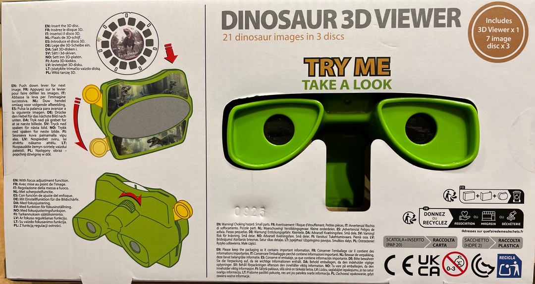 AMBO | 3D Viewer | Dinosaurs | 3 Discs with 21 Images | 3+