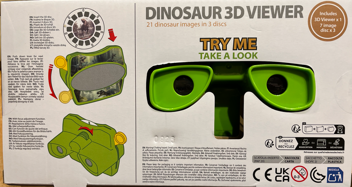 AMBO | 3D Viewer | Dinosaurs | 3 Discs with 21 Images | 3+