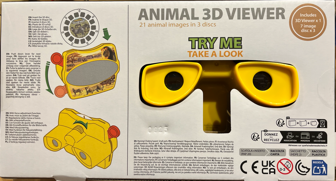 AMBO | 3D Viewer | Wild Animals | 3 Discs with 21 Images | 3+