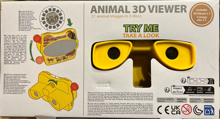 AMBO | 3D Viewer | Wild Animals | 3 Discs with 21 Images | 3+