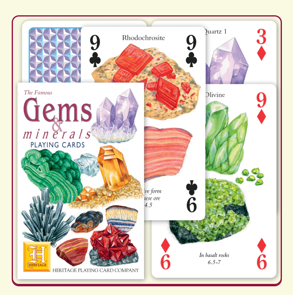 Heritage Playing Cards | Speelkaarten | Gems and Minerals