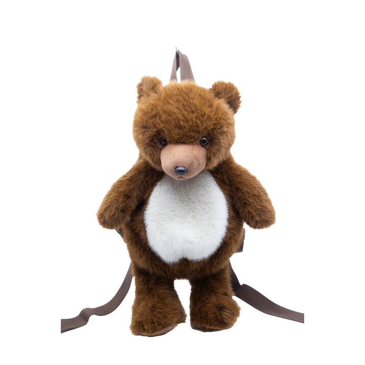 Bruine beer pluche rugzak 40 cm van Cute by Felix, vooraanzicht