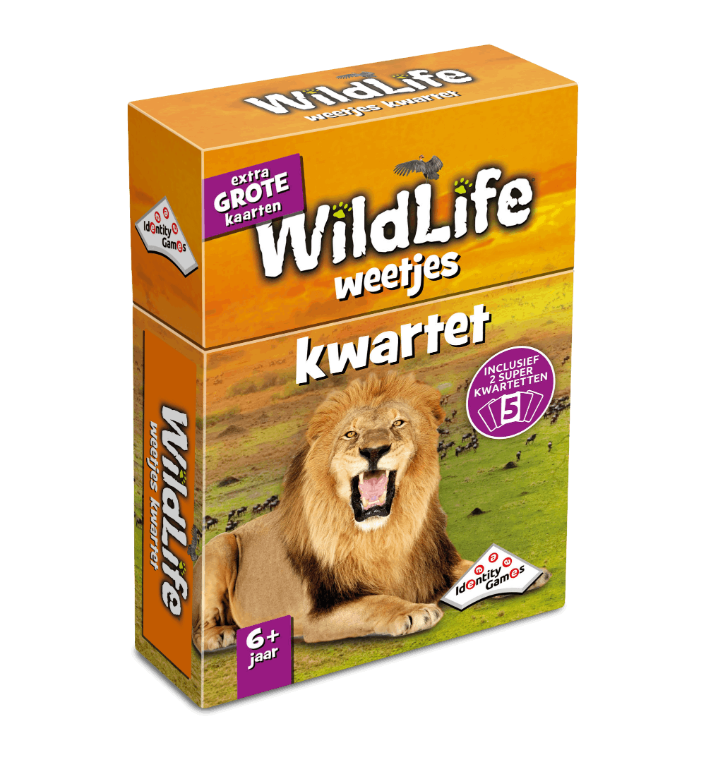 Speldoos van Identity Games Weetjes Kwartet Wildlife