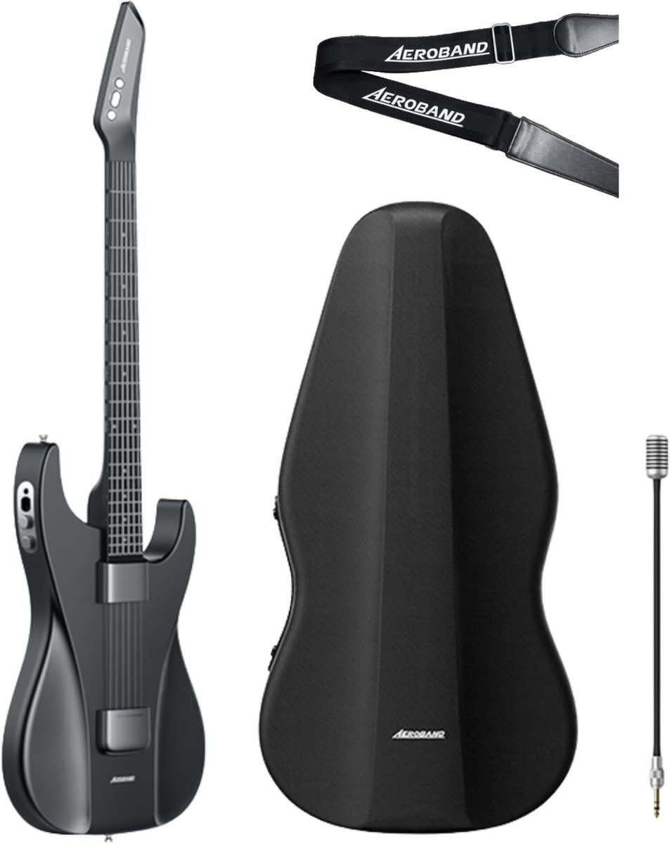 AeroBand Smart Gitaar – Ingebouwde Speaker - Bluetooth Elektronische Gitaar met Case, Strap & Mic – Muziekinstrument Set - 8 - 108 - Kleine Eland