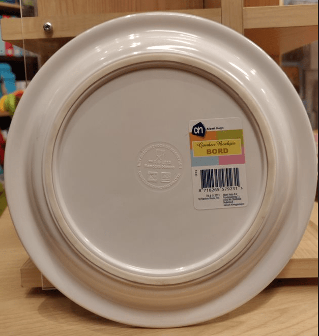 Albert Heijn | Gouden Boekjes | Bord | de Gele Taxi | 21,5 cm - Kleine Eland