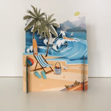 Alljoy Design | 3D | Pop - up Kaart | Beach - Kleine Eland