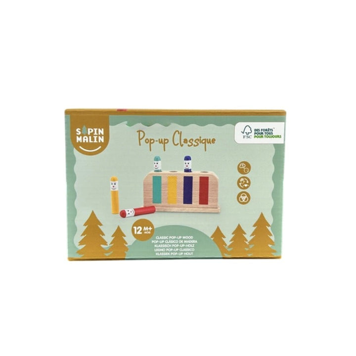 Asa Toys | Houten Pop - up Toy | 16,5 x 4 x 11,5 cm | 1+ - Kleine Eland