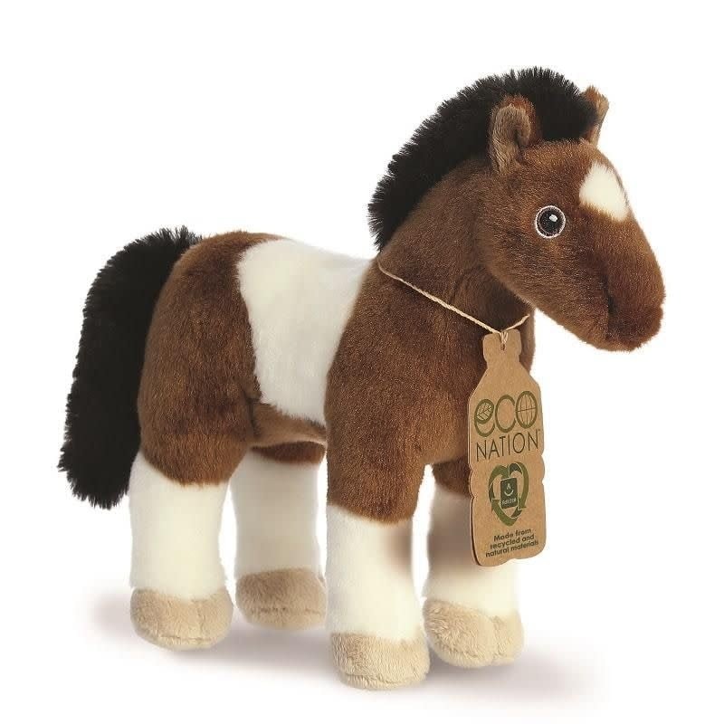 Aurora | Eco Nation | Paard | bruin/wit | 28 cm | 0+ - Kleine Eland