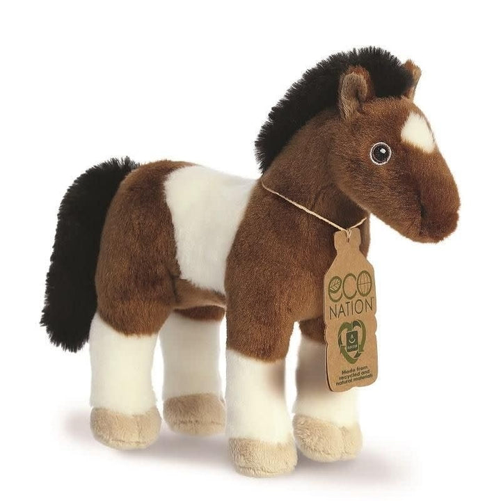 Aurora | Eco Nation | Paard | bruin/wit | 28 cm | 0+ - Kleine Eland