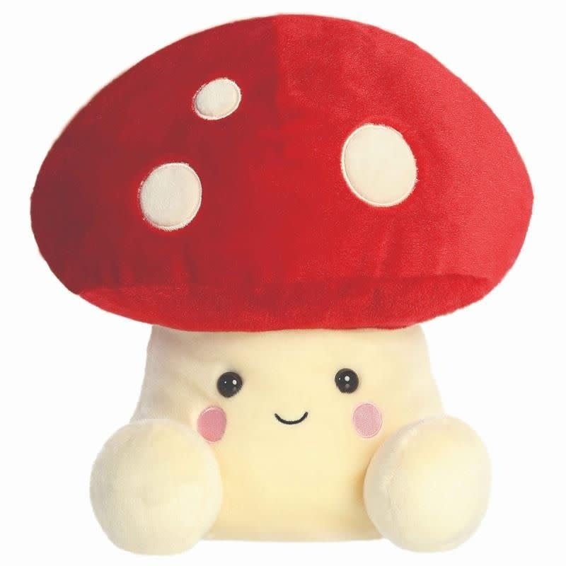 Aurora | Palm Pals | Grote Paddestoel Rood met Witte Stippen | 33 cm | 0+ - Kleine Eland