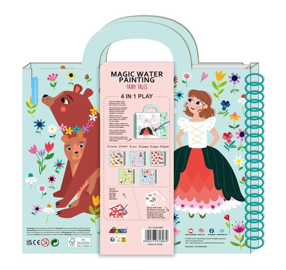 Avenir | Magic Water Painting | 4 in 1 Play | Fairy Tales | 3+ - Kleine Eland