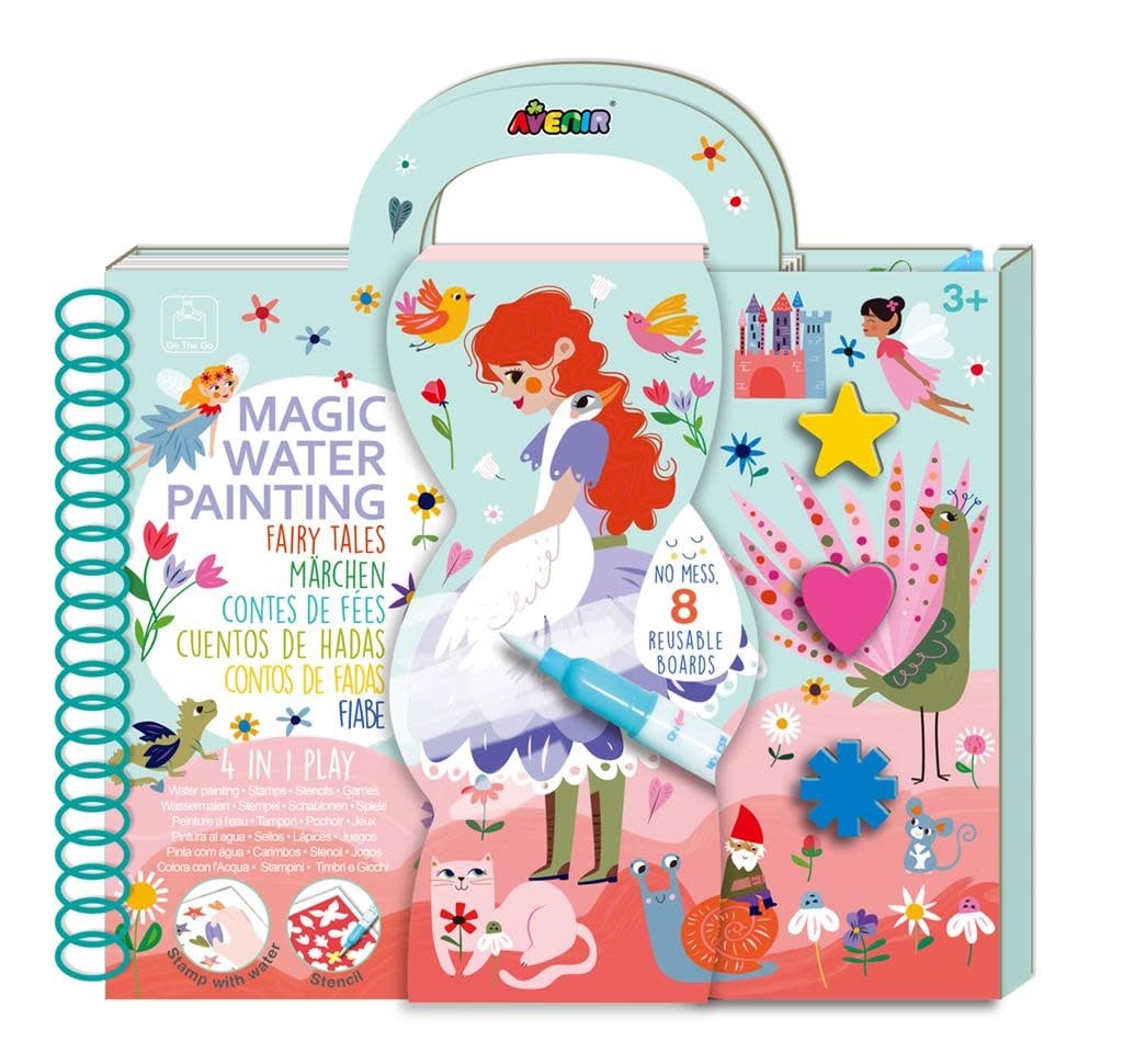 Avenir | Magic Water Painting | 4 in 1 Play | Fairy Tales | 3+ - Kleine Eland