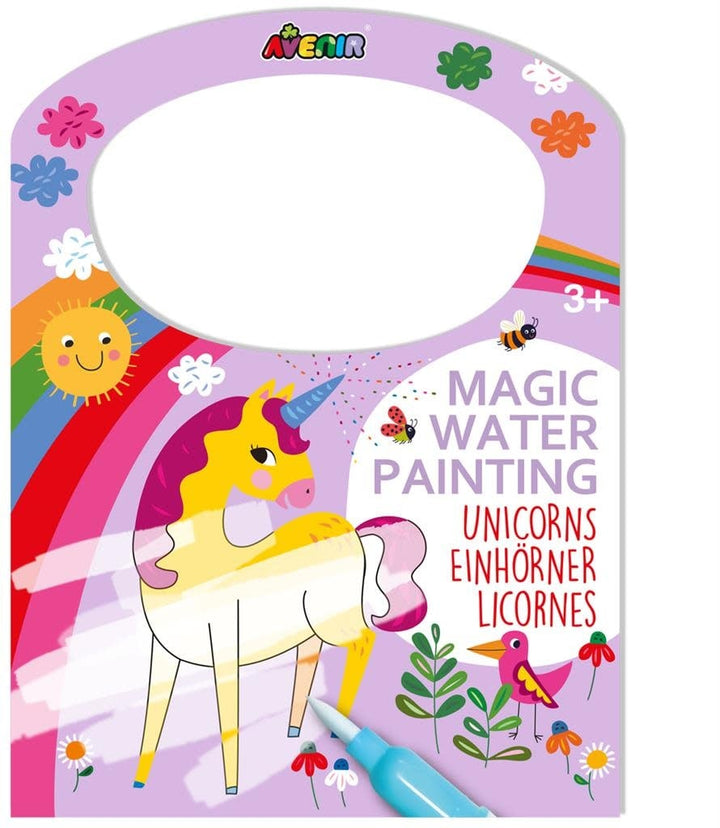 Avenir | Magic Water Painting | Eenhoorns | inclusief 87 Afneembare Stickers | 3+ - Kleine Eland