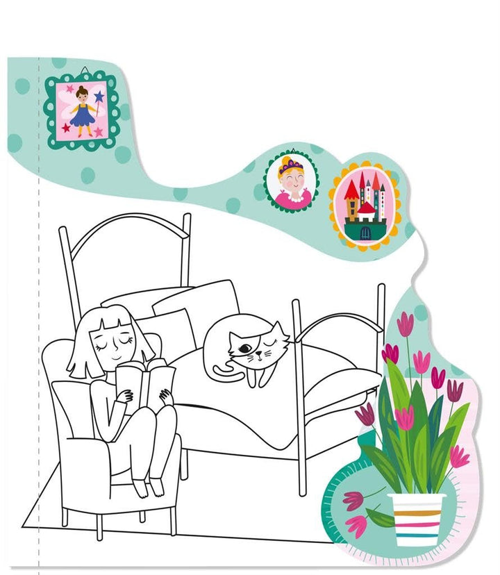 Avenir | Magic Water Painting | Prinses | inclusief 39 Afneembare Stickers | 3+ - Kleine Eland