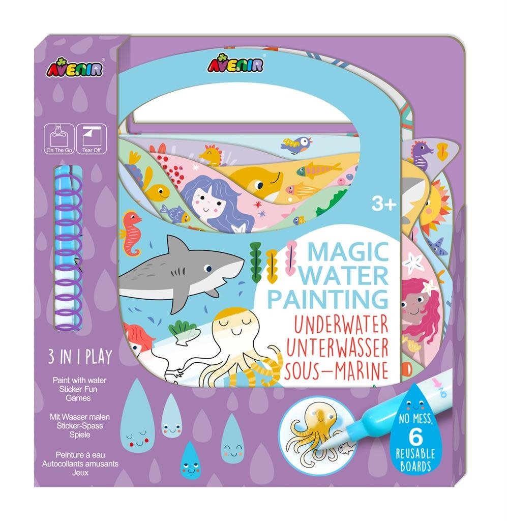 Avenir | Magic Water Painting | Under Water | inclusief 110 Afneembare Stickers | 3+ - Kleine Eland