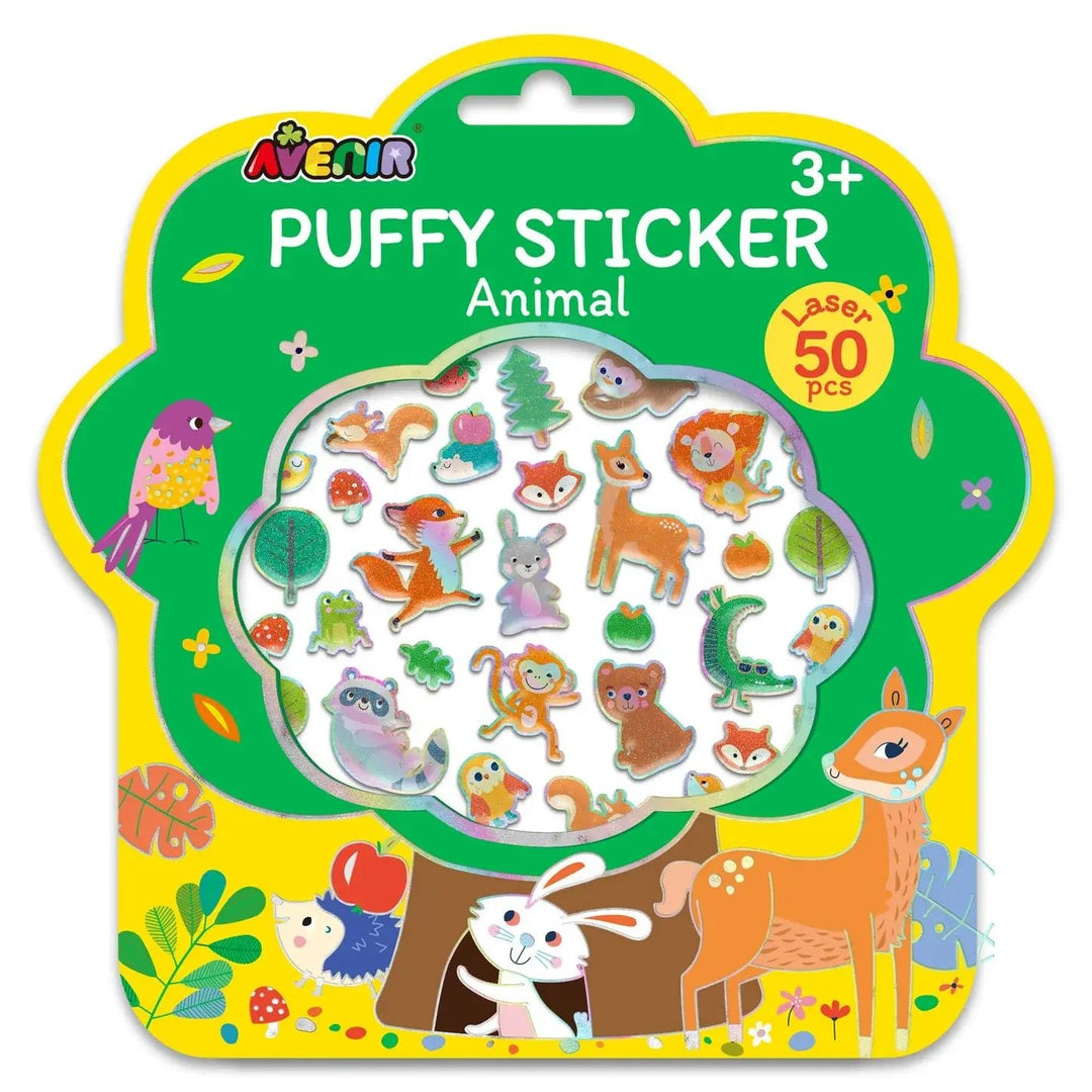 Avenir | Puffy Stickers | Animal | 50 pieces | 3+ - Kleine Eland