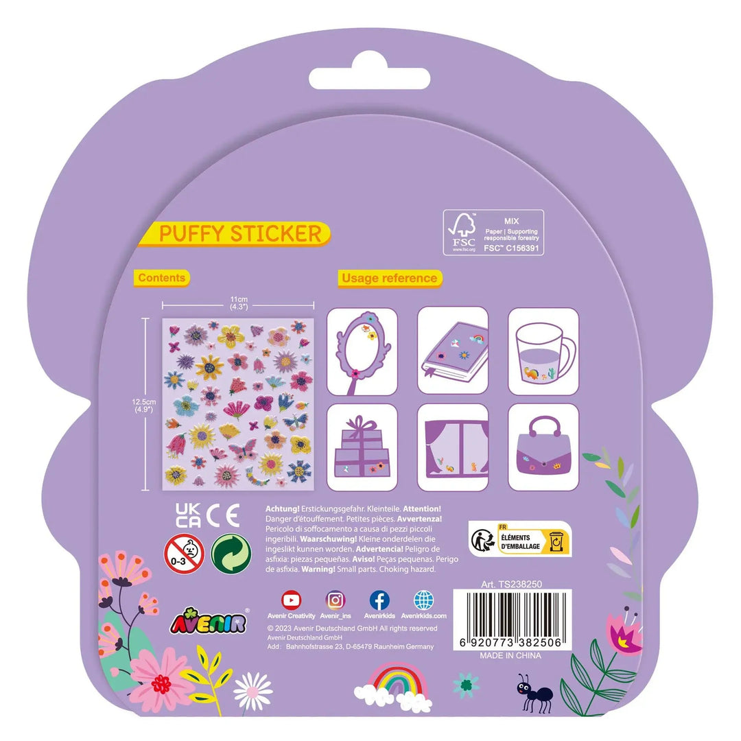 Avenir | Puffy Stickers | Garden | 50 pieces | 3+ - Kleine Eland