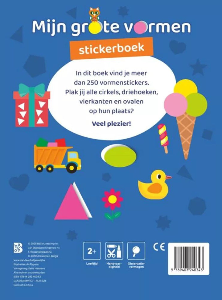 Ballon Kids | Mijn grote vormenstickerboek 2+ - Kleine Eland