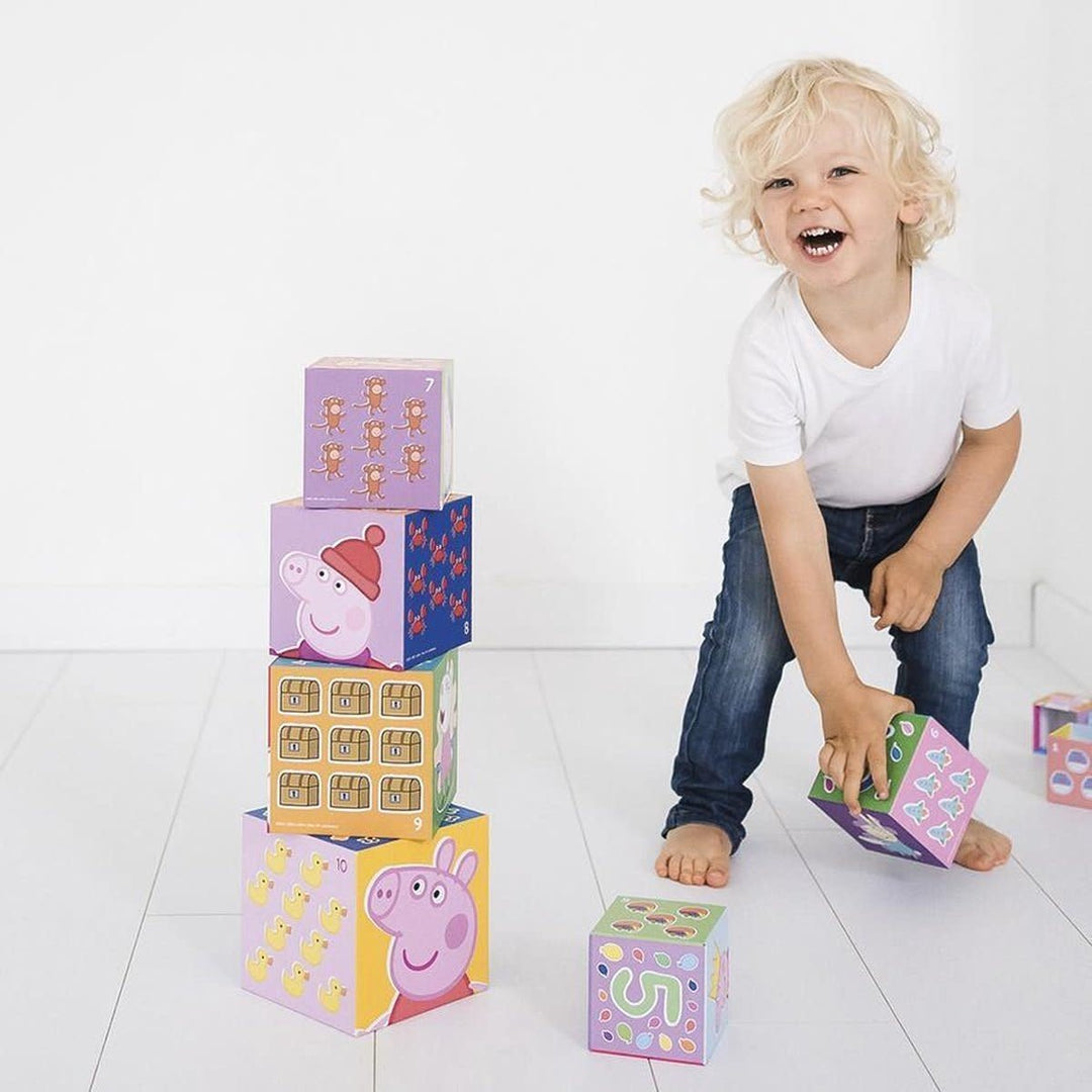 Bambolino | Stapelkubus | Peppa Pig | 10 delig | +18 mnd - Kleine Eland