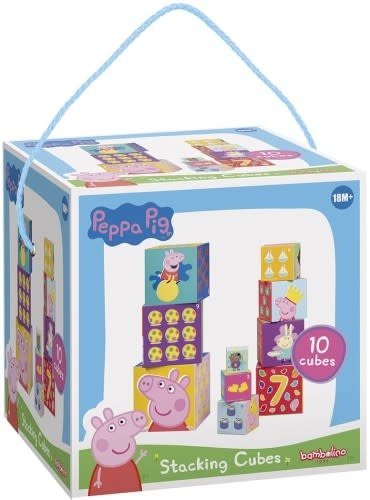 Bambolino | Stapelkubus | Peppa Pig | 10 delig | +18 mnd - Kleine Eland