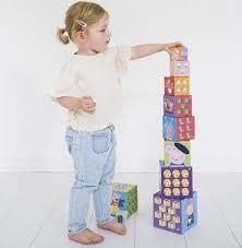 Bambolino | Stapelkubus | Peppa Pig | 10 delig | +18 mnd - Kleine Eland