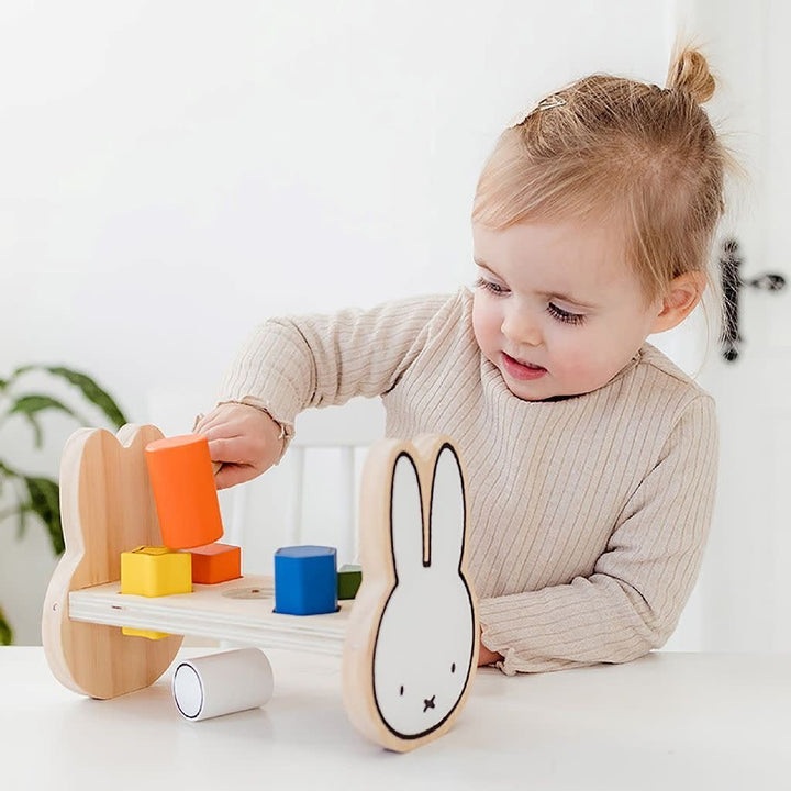 Bambolino Toys | Nijntje | Houten Hamerbank | 22 cm | 7 delig | 1+ - Kleine Eland