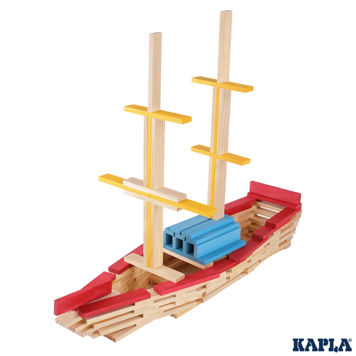 KAPLA | 200 pieces | Box Summer | 140 Natural + 60 Coloured Planks