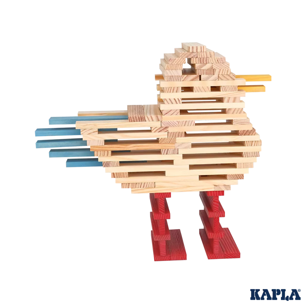 KAPLA | 200 pieces | Box Summer | 140 Natural + 60 Coloured Planks