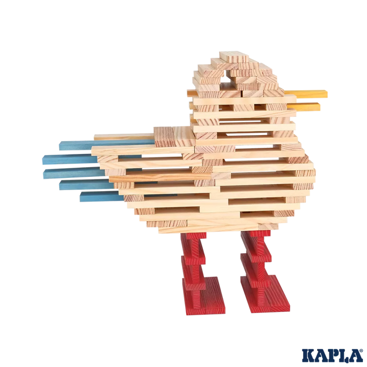 KAPLA | 200 pieces | Box Summer | 140 Natural + 60 Coloured Planks