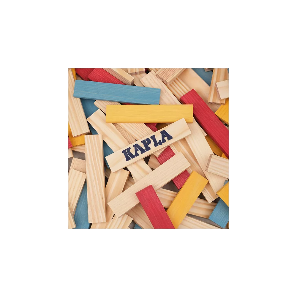 KAPLA | 200 pieces | Box Summer | 140 Natural + 60 Coloured Planks