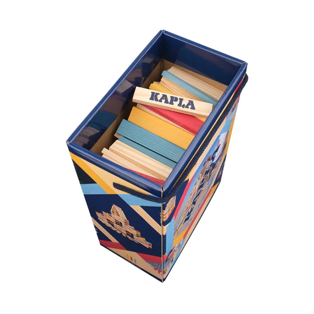 KAPLA | 200 pieces | Box Summer | 140 Natural + 60 Coloured Planks