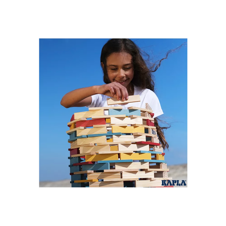 KAPLA | 200 pieces | Box Summer | 140 Natural + 60 Coloured Planks