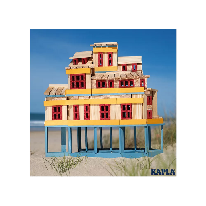 KAPLA | 200 pieces | Box Summer | 140 Natural + 60 Coloured Planks