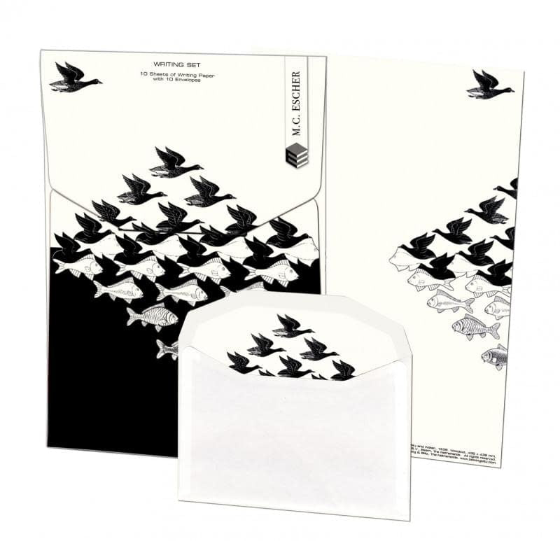 Bekking & Blitz | Briefpapier met Enveloppen | M.C. Escher | Lucht en water - Kleine Eland