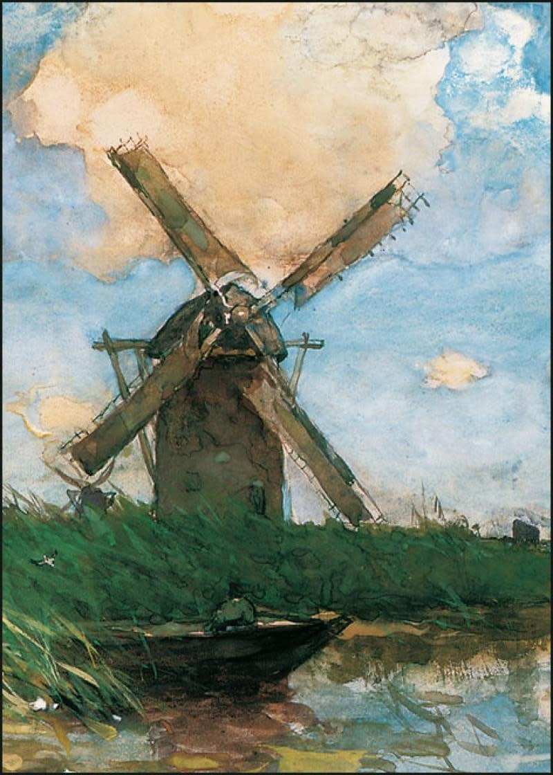 Bekking & Blitz | Hendrik Johannes Weissenbruch | Polder landscape with a windmill - Kleine Eland