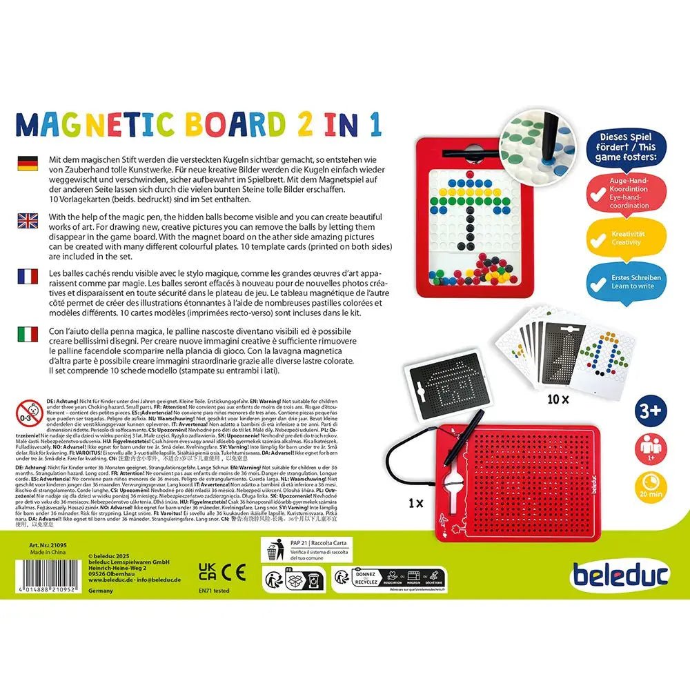 Beleduc | Magische Tekentafel | Magnetboard 2 in 1 | 18 x 24 cm | 3+ - Kleine Eland