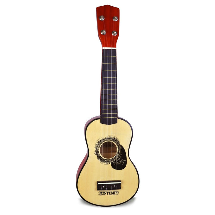Bontempi | Houten Ukelele | Realistic Sound | 4 snaren | Stembaar | 52,5 cm | 3+ - Kleine Eland