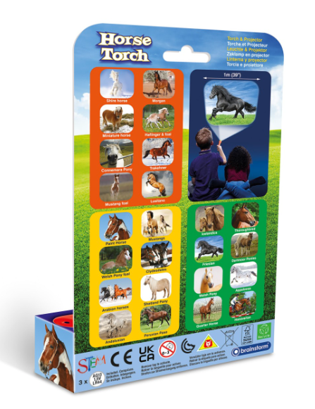 Brainstorm Toys | Zaklamp Projector | Torch &amp; Projector | Horse | 3+ - Kleine Eland
